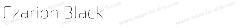 Ezarion Black字体转换